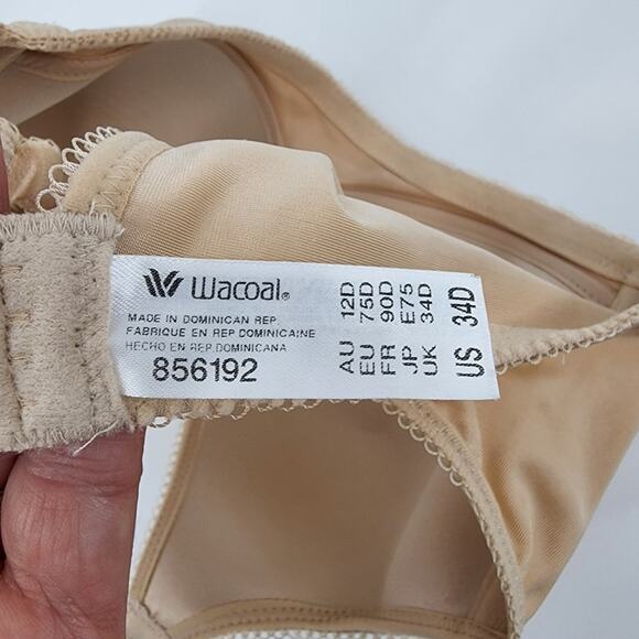 Wacoal Basic Beauty Wire Free Bra Comfort Simple In Nude Size 34D - Picture 3 of 4